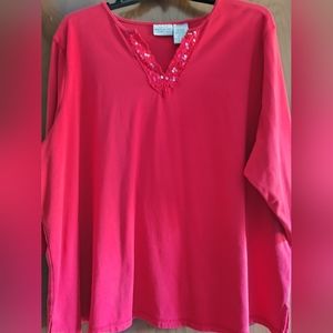 WHITE STAG Ladies Pullover Blouse. Size 26W/28W. Elbow Sleeves.